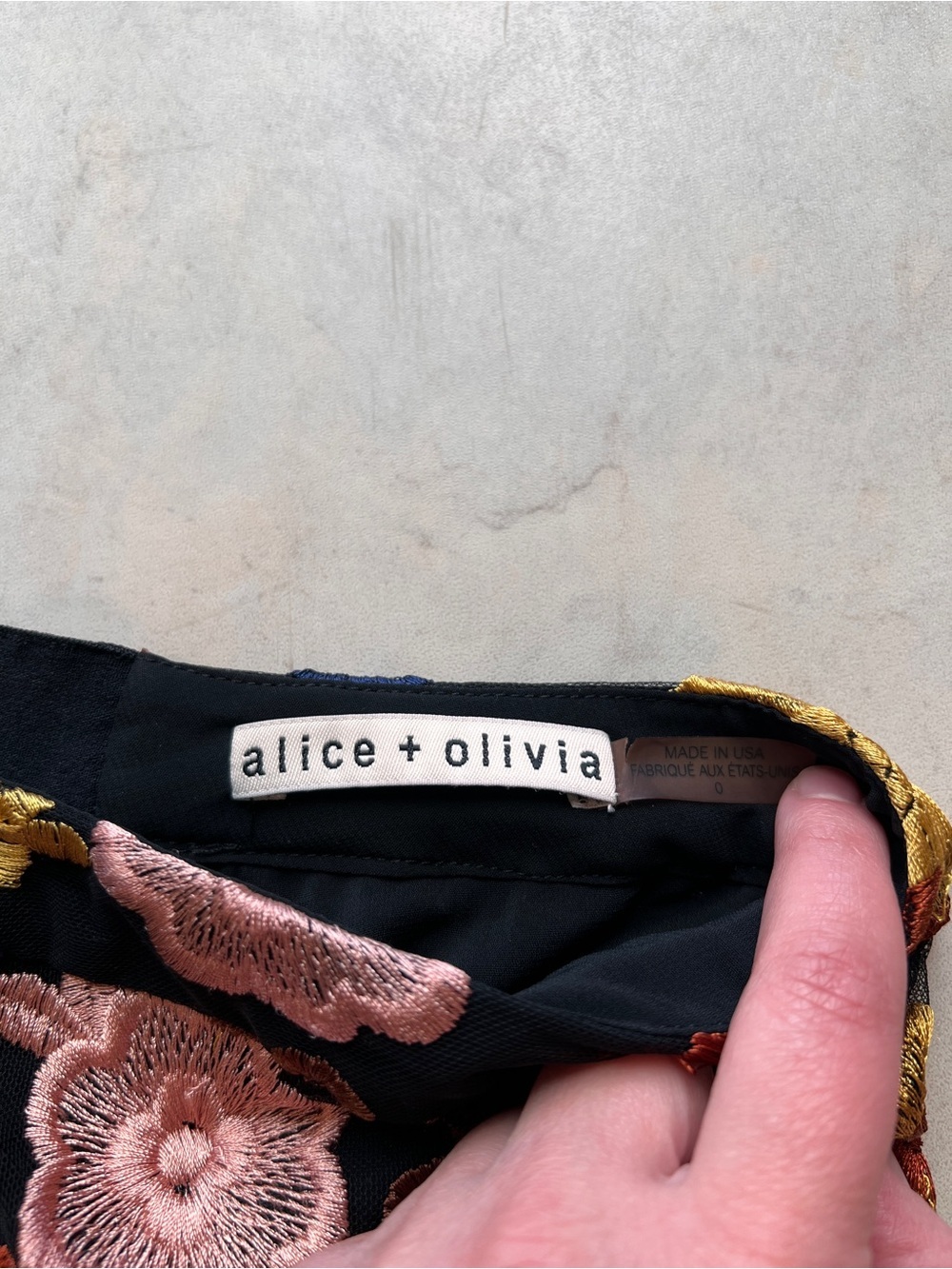 Alice + Olivia Floral Embroidered Wide Leg Pants - Picture 6 of 13